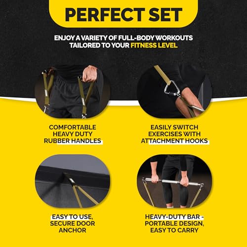 Long Resistance Bands Set, 5 Pull Up Assistance Bands for Working Out | 5 resistance levels, natural latex construction, exercise bands for strength training, stretching and physical therapy - color: Green 3