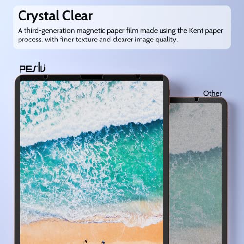 Peslv 2 Pack Magnetic Paperfilm for iPad 9th 8th 7th Generation 10.2 Inch & Air 3th & Pro 10.5in Feel Like Writring Drawing On Paper, Removable Matte Anti Glare Blue Light Screen Protector - size: iPad 7th 8th 9th 10.2"/ Air 3/ Pro 10.5