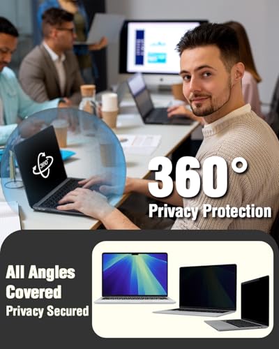 F FORITO Magnetic Privacy Screen Protector Compatible with MacBook Air 13 inch (2018, 2019, 2020, 2021, M1), Removable 360° Anti Peeping Anti Blue Light Laptop Privacy Shield - size: for Mac Air 13.3" (2018-2021,M1)