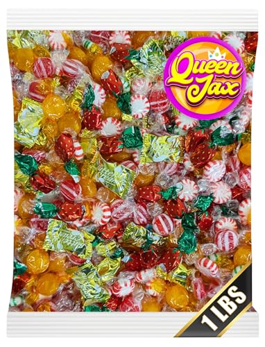 Bulk Hard Candy Individually Wrapped - 1 lb Hard Candy Mix, Perfect for Parties, Holidays, and Candy Bowls - Peppermint Candy, Butterscotch Candy