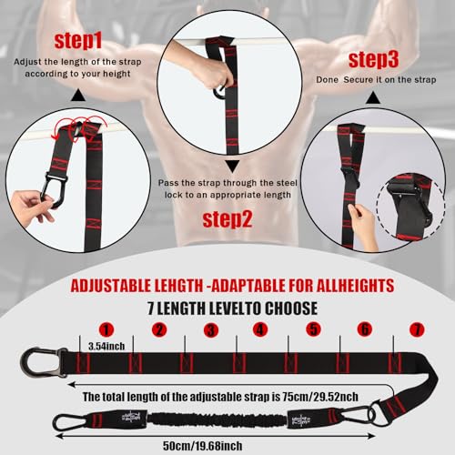 Pull Up Assistance Bands Heavy Duty Pull Up Workout Band with Feet Rest 4 Pull Up Bands Assistance Bands for Pull-Up Body Stretching Home Fitness