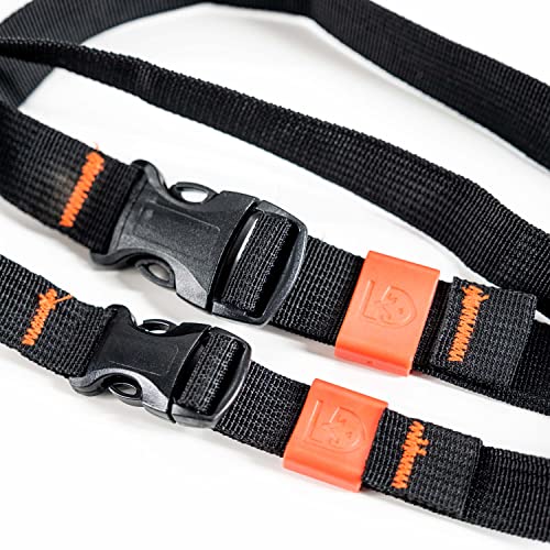 GEAR AID Utility Straps with Side-Release Buckle, Secure and Compress Camping, Biking, Hunting, Boating Gear, 3/4" Width, 40" Length - size: 3/4" x 40", style: 2 Straps