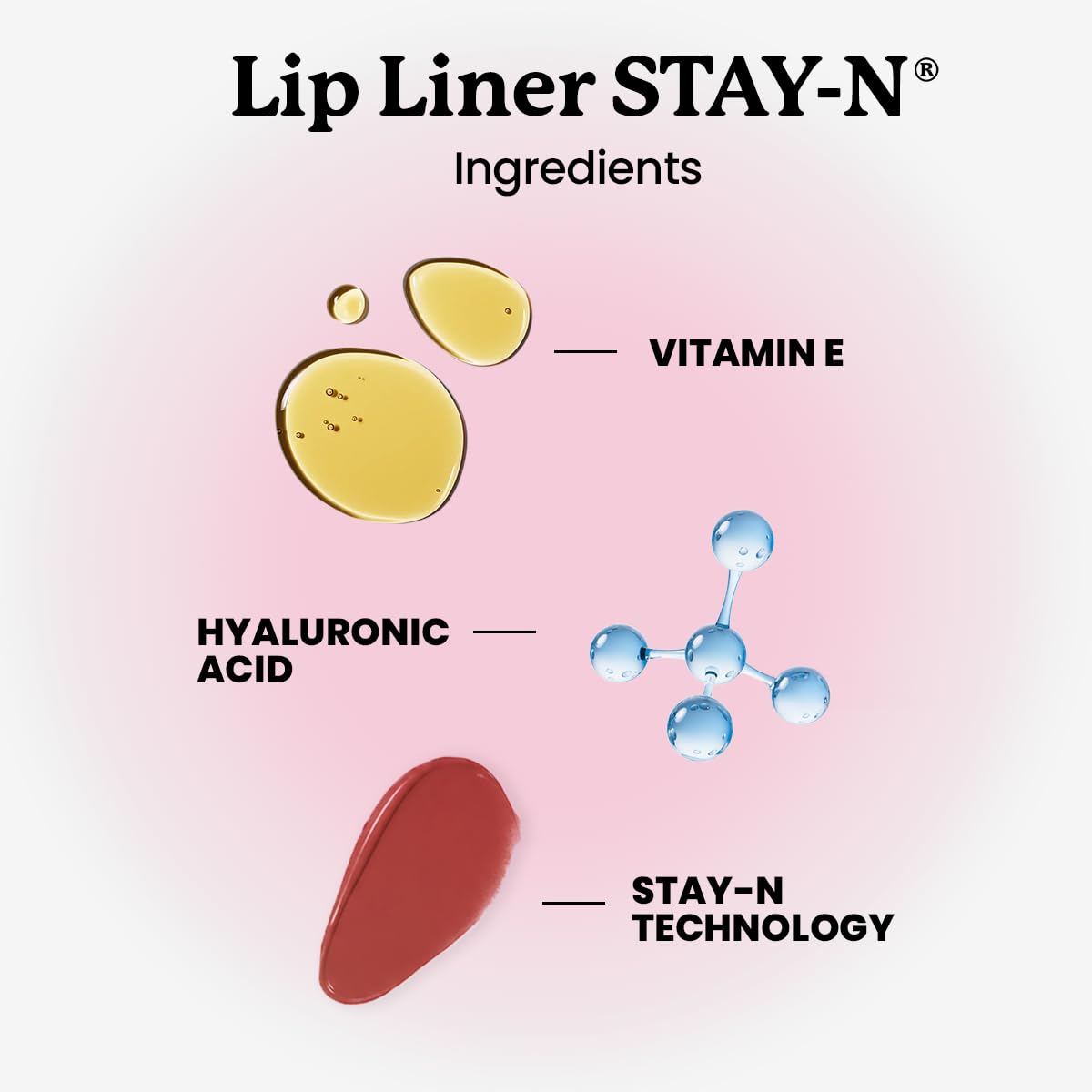 Sacheu Lip Liner STAY-N Peel Off Lip Stain, Longwear, MUAH-VE