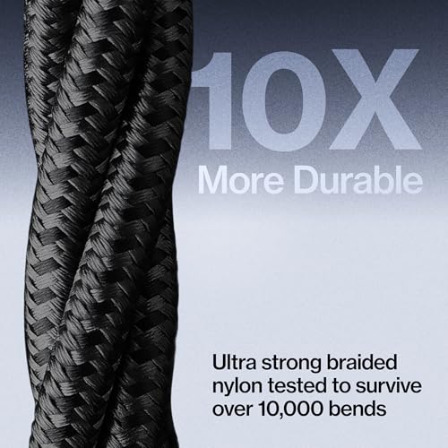 Statik MagStack USB A to USB C Coiling Magnetic Charging Cable, 27W | Nylon Braided Tangle-Free Design, Magnetic Coiling, Data Transfer, Compatible with iPhone & Android, 6FT Black - color: Black, size: 6ft, style: USB-A to USB-C
