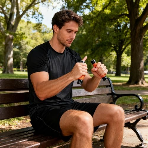 Grip Strength Trainer Hand Spring Strengthener | Spring Grip Training Tool for Home Gym Office Athletic Practice Workout Climbing - color: Orange