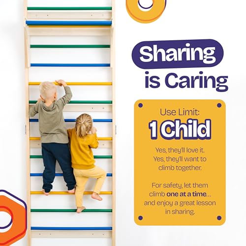 ComfyBumpy Swedish Ladder with Convertible Play Table | Montessori Climbing Set for Kids, Indoor Playground & Jungle Gym - Wall Climbing Toy for Active Play & Table | 400lbs Capacity (Set of 1)