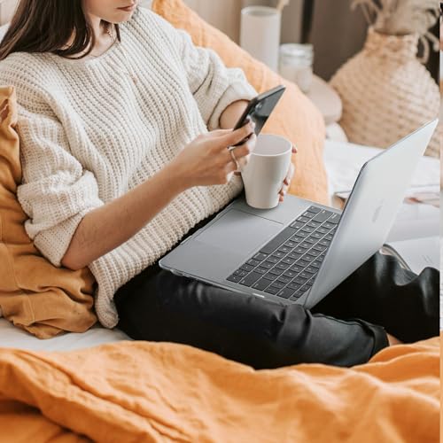 EooCoo for MacBook Air 13.3 inch Case with Keyboard and Screen Protector | Ultra Thin and Transparent, Hard Case Compatible with MacBook Air 13.3 inch M1 Chip 2021-2018 with Retina Display - color: Crystal Clear
