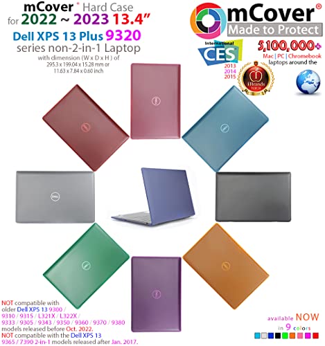 mCover Case ONLY Compatible for 2022~2023 13.4" Dell XPS 13 Plus 9320 non-2-in-1 Series Traditional Notebook Computers(NOT Fitting Other Dell Models) - Orange - color: Orange