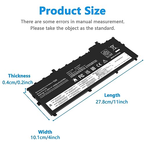 Fancy Buying 01AV430 SB10K97587 Battery Replacement for Lenovo ThinkPad X1 Carbon 5th Gen 2017 6th Gen ThinkPad X1 Carbon 2017/2018 Series 01AV429 SB10K97586 01AV431 SB10K97588 01AV494 SB10K97586 - size: 11*4*0.2inch