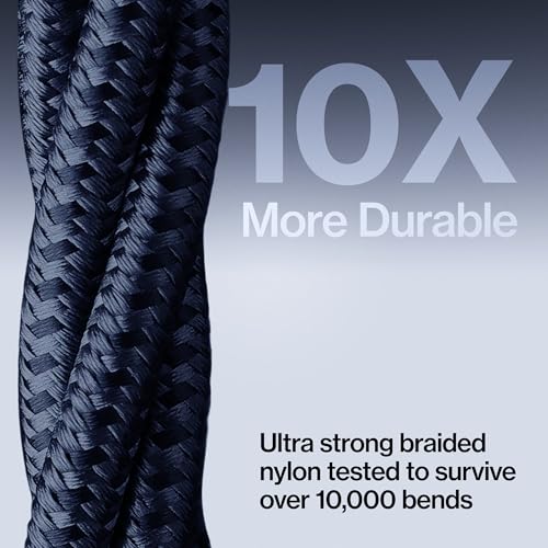 Statik MagStack Pro USB C to USB C Coiling Magnetic Charging Cable,100W | Nylon Braided Tangle-Free Design, Magnetic Coiling, Data Transfer, Compatible with iPhone & Android, 3FT Navy - color: Navy, size: 3ft, style: USB-C to USB-C
