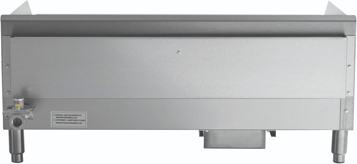 Kratos 29Y-005 36" Commercial Restaurant Gas Countertop Griddle, Manual Controls, 3 Burners, 90,000 BTU Output