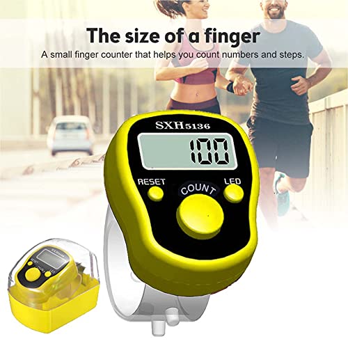 6-Pack Digital Tally Finger Counter with Led, Colorful Tasbeeh Tasbih 5-Digits Counter Clickers with Led Light, Carry Ring, Individual Hard Case for Muslims Pray Knitting Track Golf Lap - color: Deep color