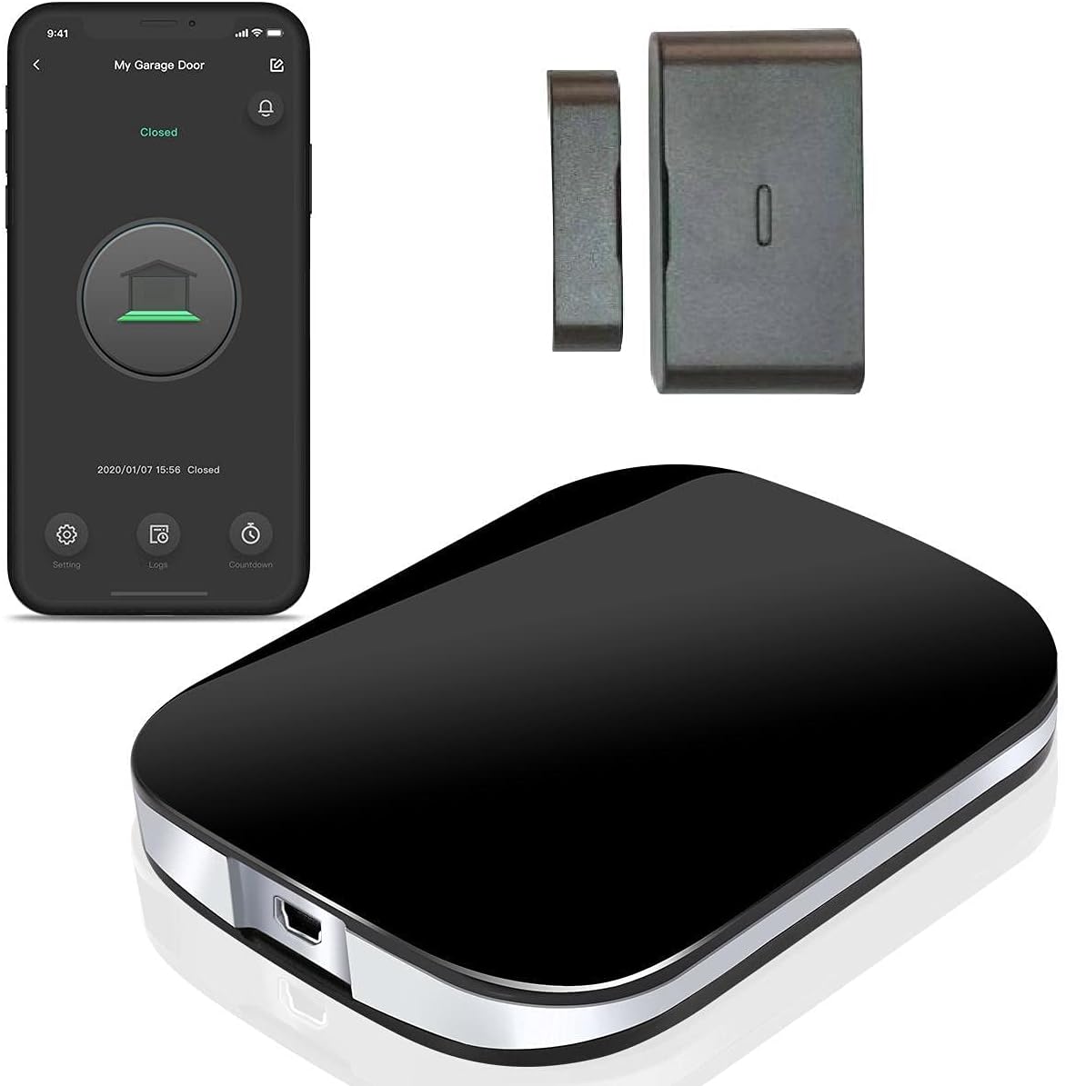 Smart Wi-Fi Garage Door Opener Remote,APP Control, Compatible with Alexa, Google Assistant, Siri, No Hub Required