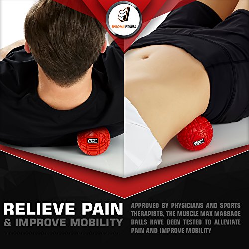 Muscle Max Massage Ball - Therapy Ball for Trigger Point Massage - Deep Tissue Massager for Myofascial Release - Mobility Ball for Exercise & Recovery