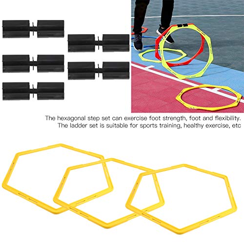 6Pcs Agile Exercise Rings Set, Lightweight Training Equipment for Football and Basketball, Bright Color, Simple Design