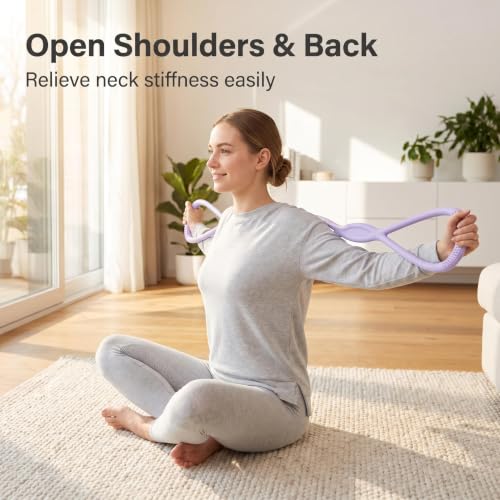 Figure 8 Resistance Band, Figure 8 Resistance Bands for Women Men,Resistance Band Figure for Working Out, Non-Slip Handles, Home Gym, Yoga & Physical Therapy - color: 25 LBS PURPLE