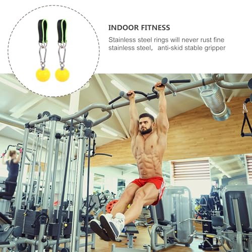 Climbing Training Grip Ball Hand Exerciser with Hanging Rings Solid Grip Strengthener for Finger and Wrist Workout Gym Fitness Sling Training Aid for Rock Climbing Random Color