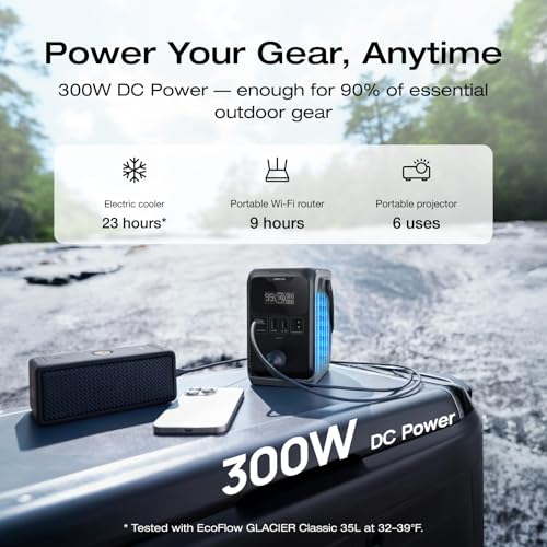 EF ECOFLOW TRAIL 300 DC Power Bank Station & 60W Solar Generator | 288Wh LiFePO4 Power Bank, Power Station, for Camping, Travel, and Emergency Power - style: TRAIL 300+60W Solar Panel