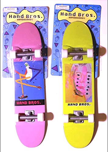 LOT of 2 HANDBROS Handboard Skateboard 27cm 10.5 inch Tech Large Finger Toy Board W/Grip x2