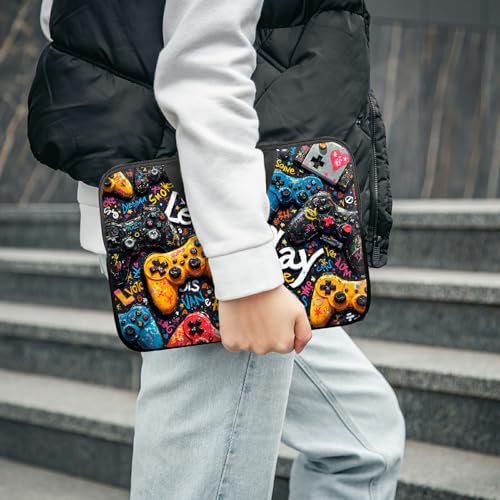 Laptop Sleeve with Handle 13 Inch, Waterproof Laptop Case Bag, Play Games Pattern Design Computer Sleeve Compatible with MacBook Air, Pro, HP, Dell, Lenovo, ASUS - color: Play Games, size: 13inch(13-13.6")