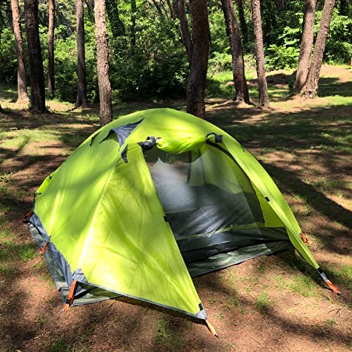 Azarxis 1 2 3 Person 3 Season Tent for Camping Backpacking Hiking Easy Set Up Waterproof Lightweight Professional Double Layer Aluminum Rod & Carry Bag - color: #1 Blue - 2 Person - 4 Season
