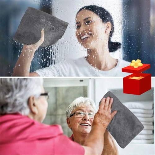 10 Pack Thickened Magic Cleaning Cloth for Stainless Steel, Thickened Dual-Sided Magic Cleaning Cloth, For Streak Free Cleaning, Glass, Windows, Kitchen Appliances, Reusable Absorbent Towels (5PC) - color: 5pc