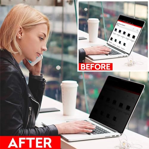 Magnetic Laptop Privacy Screen Ultra Thin 0.4mm Removable Anti Glare Protector 13.3-16 Inch (Color : 0.4mm, Size : 13.3in/287x196mm) - size: 13.3in/287x196mm