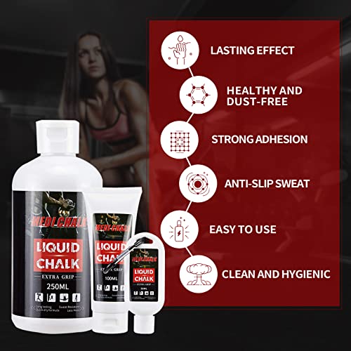 Liquid Chalk, Sports Chalk, Hand Grip Chalk,Weightlifting Chalk,Gym Chalk,Work Out Chalk for Cross Training, Powerlifting,Pole Dance - style: 250ML
