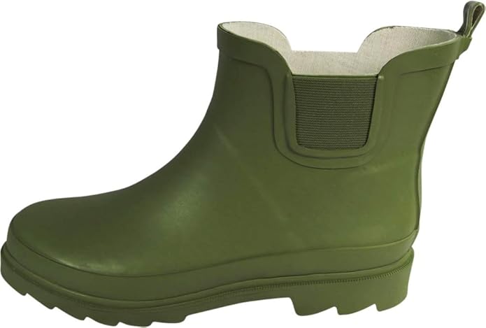 NORTY - Womens Ankle Rain Boots - Ladies Waterproof Winter Spring Garden Boot runs ½ size large