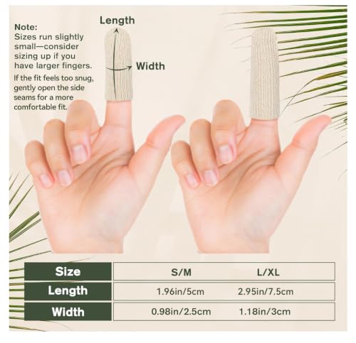 Evridwear Cotton Finger Cots Cotton Cushion 60PCS for Cracked Skin, Eczema, Calluses, Moisture Wicking, Finger Protection for Men & Women (3 Packs Short, 2") - size: 3 Packs Short