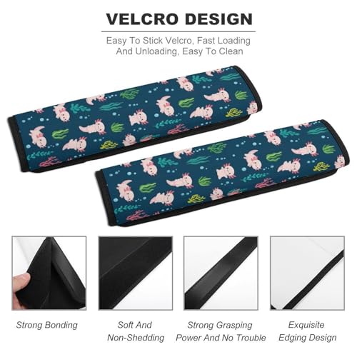 2 Pack Universal Fit Seat Belt Cover for Child, Stroller Pushchair High Chair, Axolotl Automotive Seat Belt Protector, Pressure Relief - color: Pattern 161