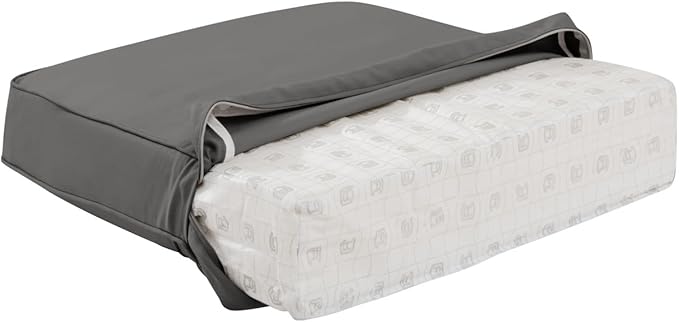 Classic Accessories Montlake Water-Resistant 23 x 20 x 4 Inch Patio Lounge Back Cushion, Light Charcoal Grey, Outdoor Loveseat Cushions