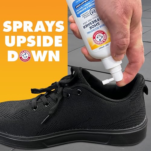 Arm & Hammer Shoe Refresher Spray, Odor Eliminator for Sneakers, 24 Odor & Wetness Control, Aerosol-Free Shoe Deodorizer Spray, Ocean Blast Scent, 3.4 oz - size: 3.4 Ounce (Pack of 1)