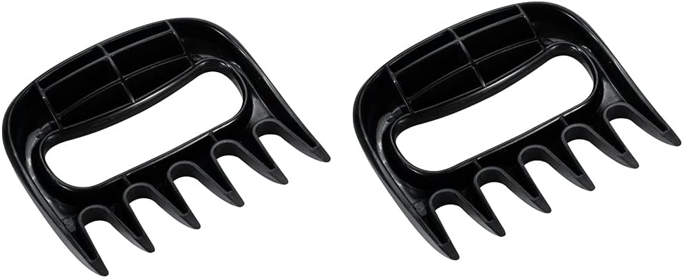 Restaurantware Met Lux 4.5 x 4.1 Inch Meat Claws 2 Meat Shredders - Sharp Blades With Handle Black Plastic Bear Claws Durable For Shredding Pork Chicken or Turkey