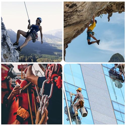 JEELAD Climbing Pulley, 30kN Aluminum Alloy Rescue Sheave, Outdoor Zipline Rigging (Black - 30KN) - color: 02 Black - 30kN