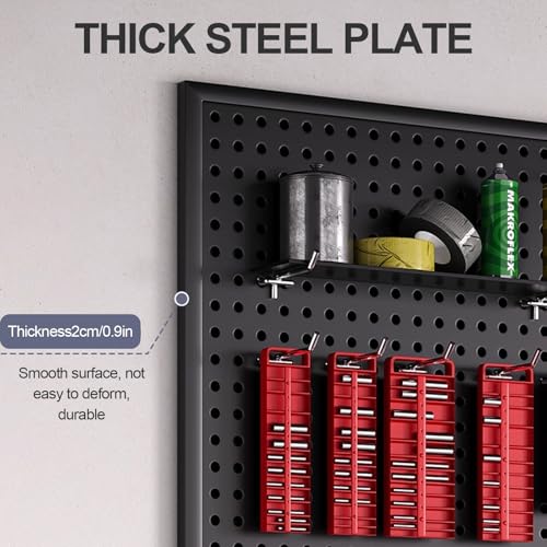 Tool Wall Pegboard, Black Office Desk Metal Hanging Board, Pegboard And Accessories, Wall Storage Rack, Suitable For Home, Office, Dormitory, Gaming Desk(39.4x11.81in) - size: 39.4x11.81in