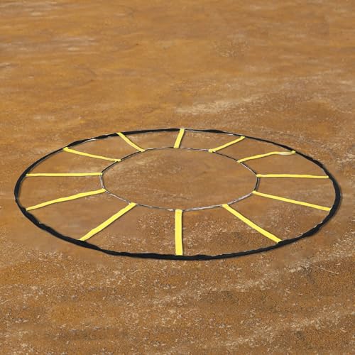 Goshyda Agility Enhancing Circular Training Ladder with 12 Rungs for Soccer Basketball, Durable Nylon Material, Indoor & Outdoor Use