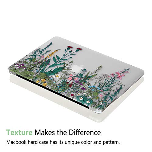 Case for MacBook Air 13-inch Laptop M5 M4 M3 M2 A3449 A3240 A3113 A2681 2026-2022 Release with Touch ID, 3D Effect Matte Clear See Through Hard Cover&Keyboard Cover, Garden Flowers - color: Clear