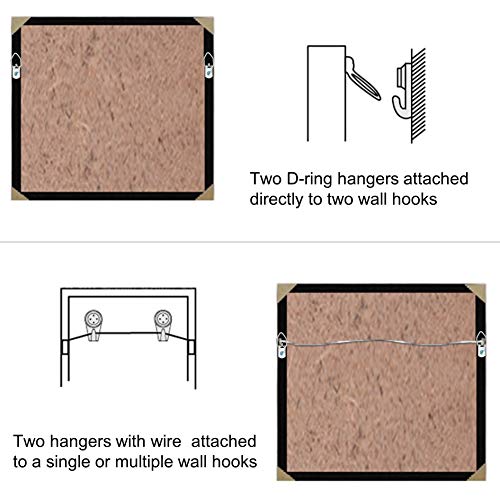 70 Pack Heavy Duty D-Ring Metal Picture Hangers with Screws(Silver) | 2 Sizes Metal Clasp Picture Hanging Kit, Frames Hangers, For Photo Frames, Artwork, Paintings, Clock, Canvas Hooks, Mirrors - size: 70 Pack-D Ring