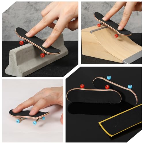 12-Pack Foam Fingerboard Grip Tape,High-Traction Non-Slip Fingerboard Foam Grip Tape,Grips Tapes Fingerboards for Standard Boards, 8 Black + 8 White (38mm x 110mm)