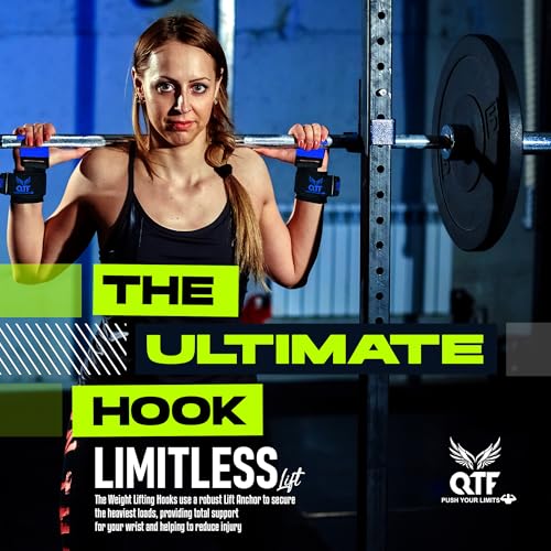 Weight Lifting Hooks Lifting Heavy Duty Deadlift Wrist Straps Men and Women Pull Ups Powerlifting and Gym Workouts grips - color: Blue/Iron-Hooks, size: Iron-Hooks