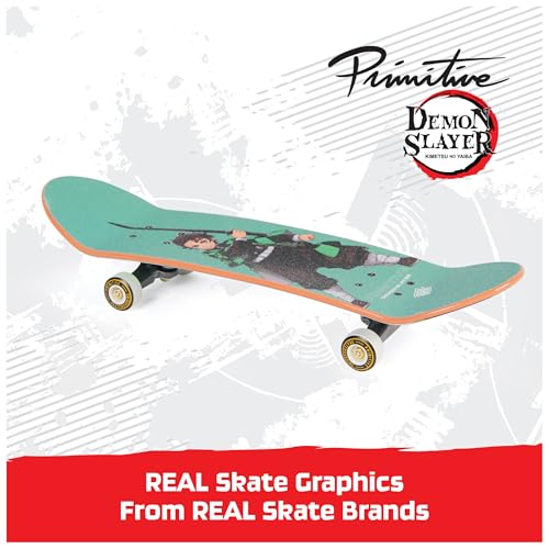 TECH DECK Primitive Demon Slayer Handboard, Mini Skateboard | 9x Larger than a Fingerboard, Hands Only, Authentic Graphics, Die-Cast Trucks, Skateboard Gifts for Kids & Collectors Ages 6+ - style: Demon Slayer
