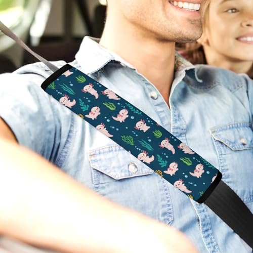 2 Pack Universal Fit Seat Belt Cover for Child, Stroller Pushchair High Chair, Axolotl Automotive Seat Belt Protector, Pressure Relief - color: Pattern 161