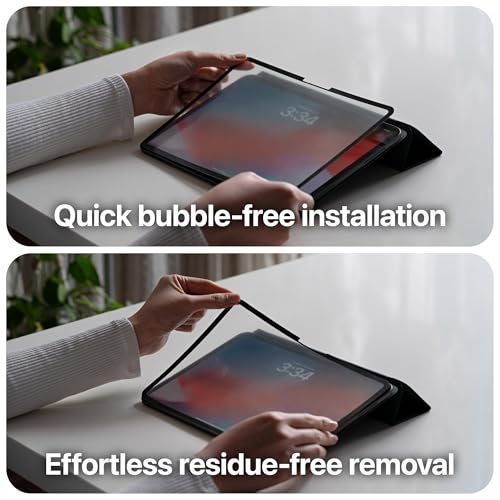 UPPERCASE GhostPaper Air Premium Detachable Paper Feel Writing Sketching Surface Screen Protector, Air-ttach Nano Suction Mounting, Compatible with iPad Air 13" M2/M3/M4 (2024-2026) - size: iPad Air 13" (2024+)