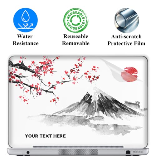 Custom Design Personalized Laptop Skin Sticker Cover Art Decal, Customize with Your Name or Text (12 Inch, Japanese Art) - color: 3503, size: 12 Inch