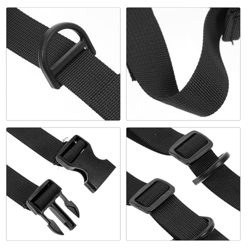 2pcs Adjustable Nylon Bundle Straps with Buckle, Sturdy Tent and Cargo Securing Webbing Rope for Backpack and Yoga Mat, Practical Fixed Tie-Down Straps for Outdoor Use