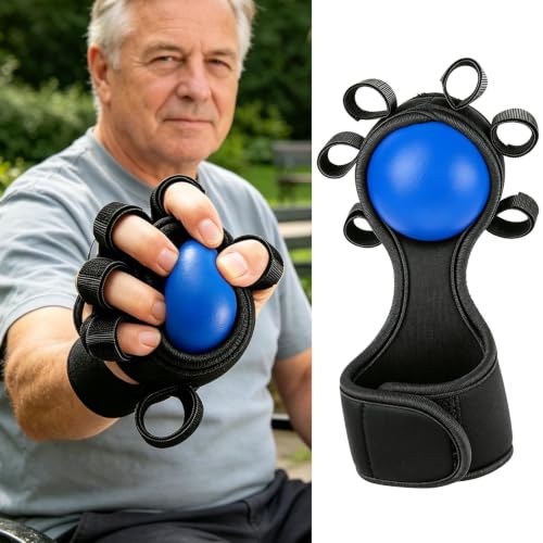 Hand Exercise Balls Finger Muscle Trainer Tool | Hand Strengthening Gear for Weightlifting Office Rock Climbing Home Fitness Gym Outdoor Workout - color: Blue