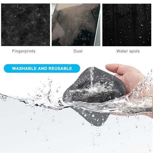 Ohleats 2 PCS Car Screen Cleaner, Microfiber Auto Screen Cleaning Pad, Foldable Touch Screen Cleaner Cloth for Vehicle Dashboard LCD Display, Car Cleaning Kits (Triangle+Square) - color: Triangle+square