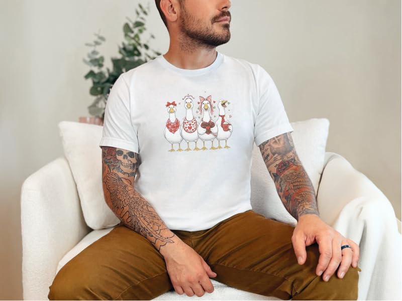 Tickle Stitch Silly Goose Valentine | Shirt Women Youth | Funny Red Hearts | Party We T-Shirt Purple