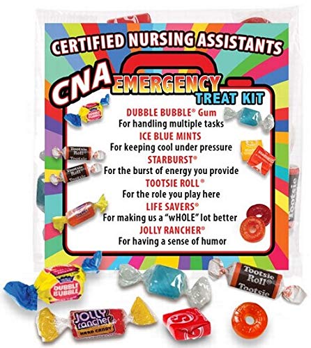 CNA (Nursing Assistants) Emergency Treat Packs (pack of 50) Fun Candy Survival Kit Gift for Certified Nurse Assistants & Staff Appreciation Week